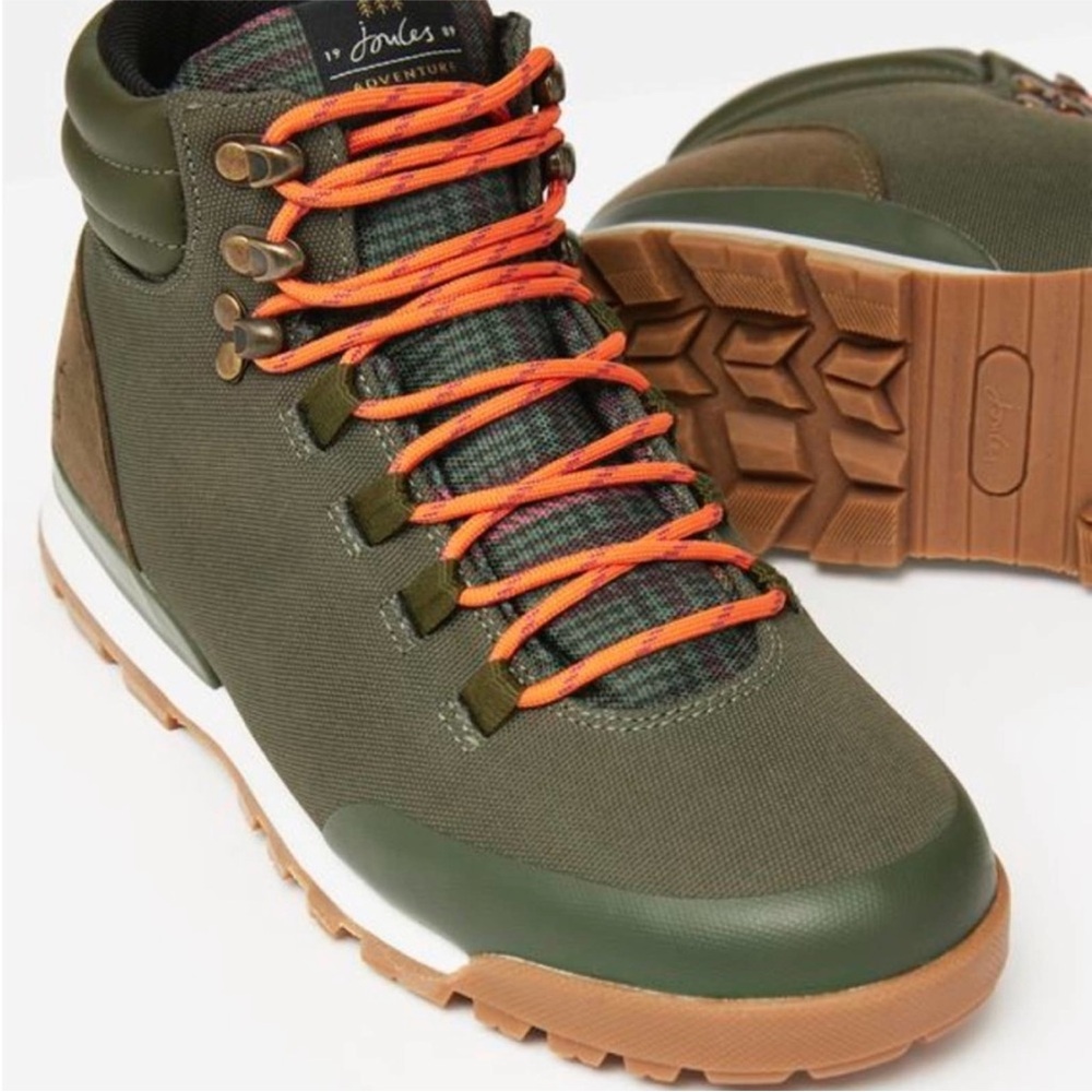 NEW Joules Chedworth Waterproof Hiker Boots Khaki Green